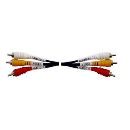 Hosa Technology . Triplex Stereo Video Dubbing Cable 2m 6.6 Ft. VRA302